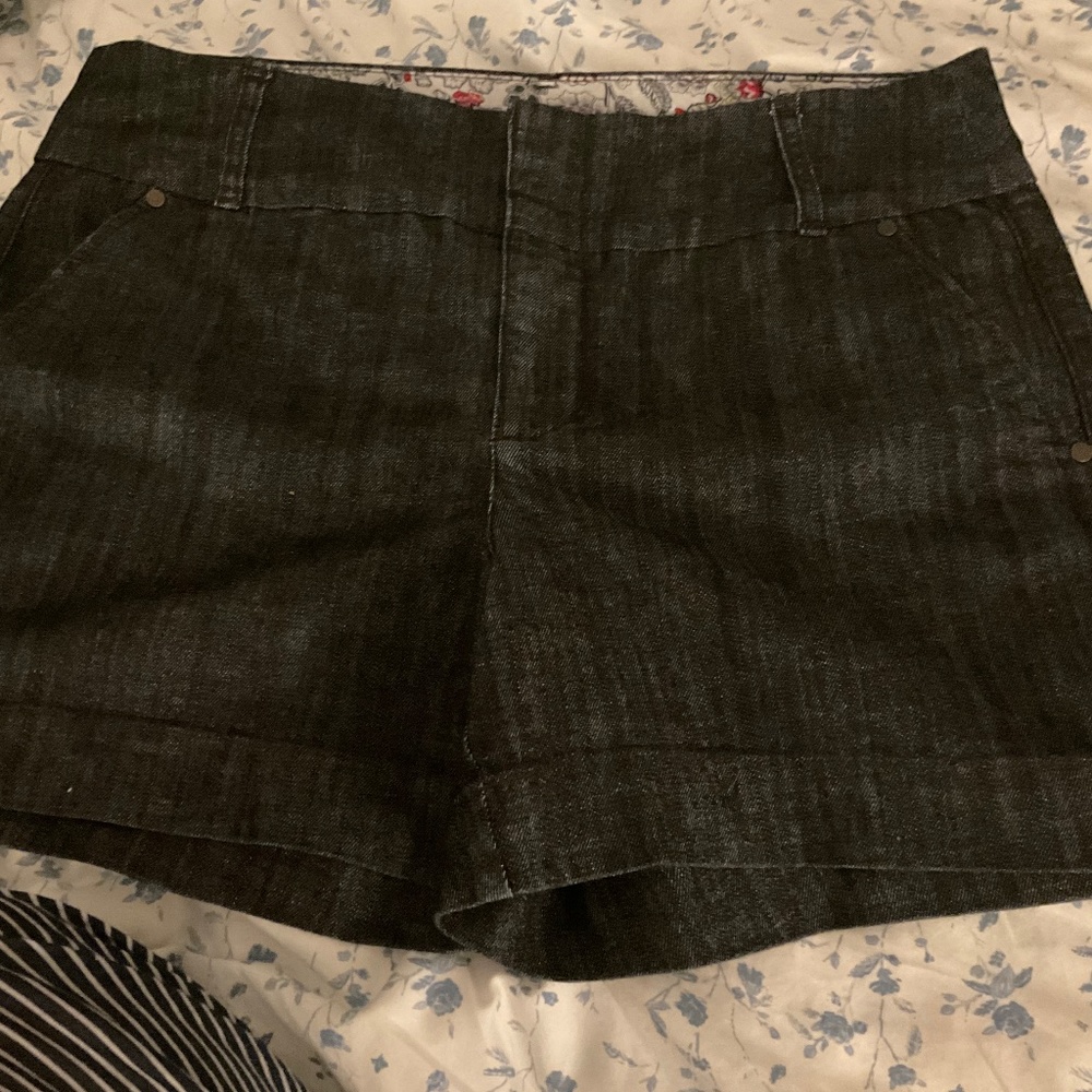Dark denim shorts